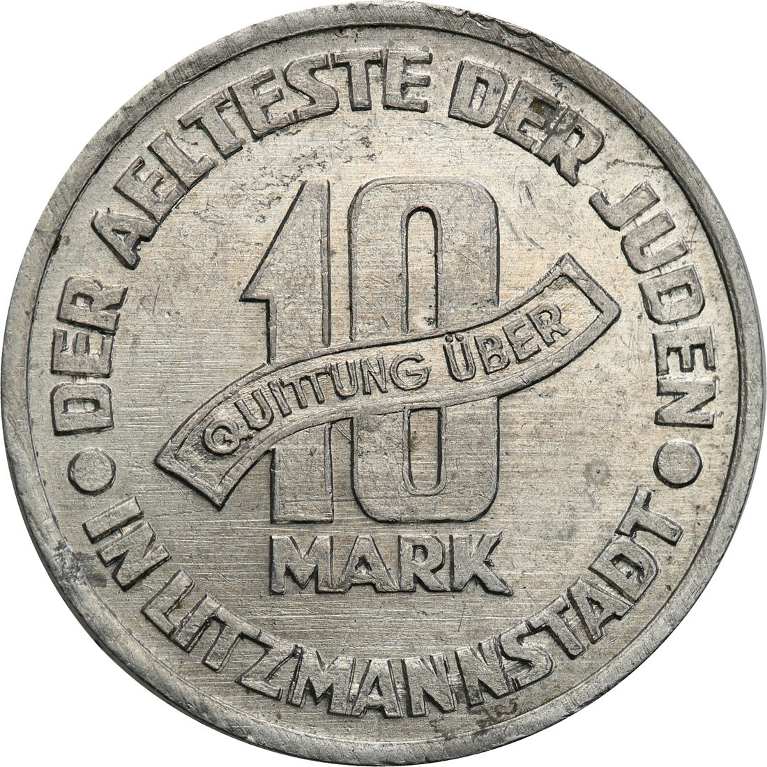 Getto Łódź. 10 Marek 1943 aluminium - odmiana 5/4